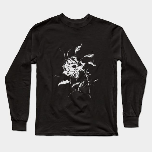 Gothic Rose No.2 Long Sleeve T-Shirt by zeljkica